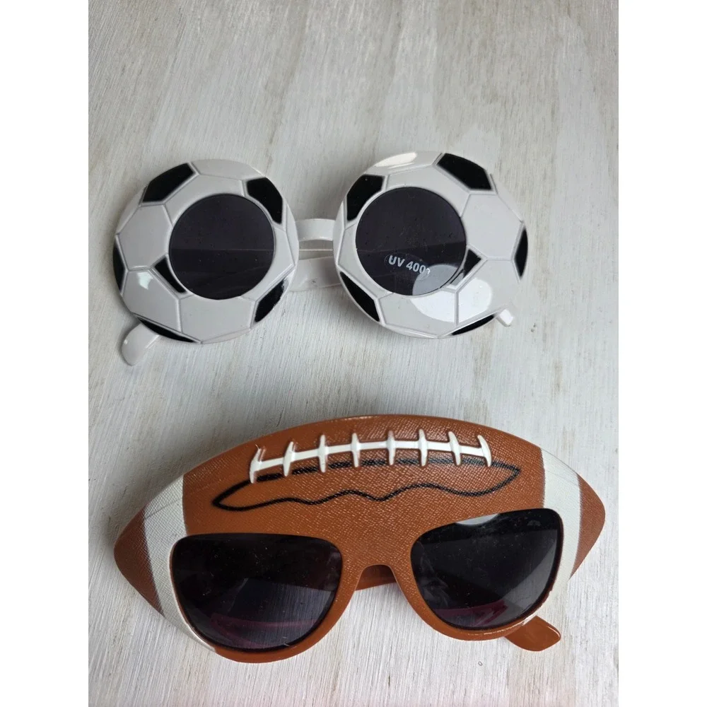 Kids Novelty Sunglasses Lot Soccer Football Pink Pixel Gamer Sports UV400 3pc